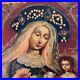 Antique-Religious-Oil-Painting-Our-Lady-With-Child-And-Rosary-Stunning-01-sf