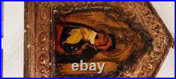 Antique Religious Oil Painting Wood Framed