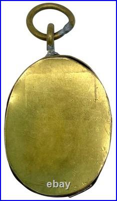 Antique Religious Pendant Locket Reliquary Mary Our Lady of Sorrows Brass 19thC Antique Religious Pendant Locket Reliquary Mary Our Lady of Sorrows Brass 19thC