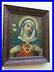 Antique-Religious-Picture-Holy-Open-Heart-Virgin-Mary-Carved-Frame-Vnt-1900-s-01-ynyb