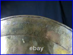 Antique Religious Plate Offerings Brass 18th Century 1761 Jesus Virgin Mary