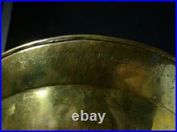 Antique Religious Plate Offerings Brass 18th Century 1761 Jesus Virgin Mary