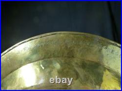 Antique Religious Plate Offerings Brass 18th Century 1761 Jesus Virgin Mary