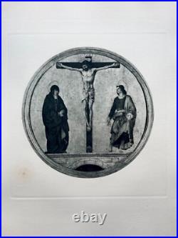 Antique Religious Print After Francesco Cossa Jesus Crucifixion