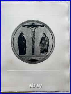 Antique Religious Print After Francesco Cossa Jesus Crucifixion