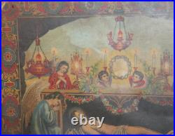 Antique Religious Print Jesus Christ Burial