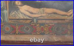 Antique Religious Print Jesus Christ Burial