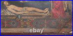 Antique Religious Print Jesus Christ Burial