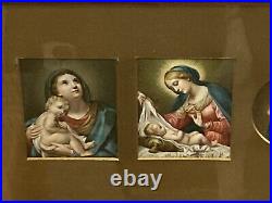 Antique Religious Prints Of Renaissance-Era Mary & Baby Jesus Merry Christmas