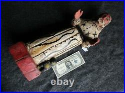 Antique Religious Relic Statue, Hand Carved Wooden Blessing Statue, Ott-0444