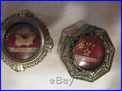 Antique Religious Relics (2) St. Francis Assisi & St. Theresa Little Flower