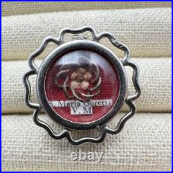 Antique Religious Reliquary Relic Rare Saint Maria Gorgetti Wax Seal In Place
