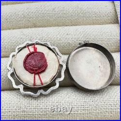Antique Religious Reliquary Relic Rare Saint Maria Gorgetti Wax Seal In Place