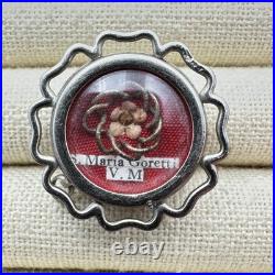 Antique Religious Reliquary Relic Rare Saint Maria Gorgetti Wax Seal In Place