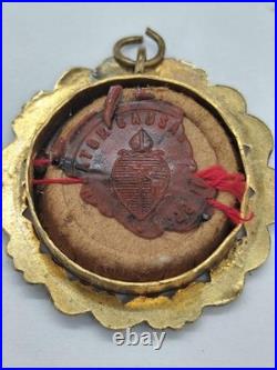 Antique Religious Reliquary Theca, Relic, Wax Sealed, Pope Pius, B. Pius Pp. X
