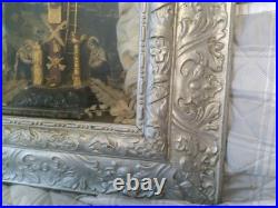 Antique Religious Shadow Box/ Frame L@@K! Thy Kingdom Come