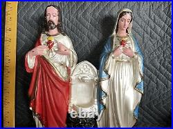 Antique Religious Statue Joseph & Mary