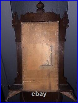 Antique Religious Statue Santo Wood Altar Box