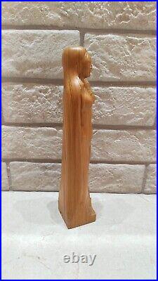 Antique Religious Statue Wood Pharaoh King Queen Egyptian Five-name titulary