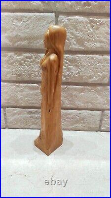 Antique Religious Statue Wood Pharaoh King Queen Egyptian Five-name titulary