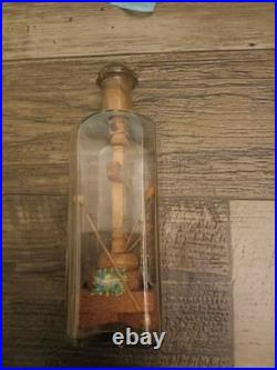 Antique Religious Valentine Diorama Bottle Folk Art Monastery Christ 1800s-1900s