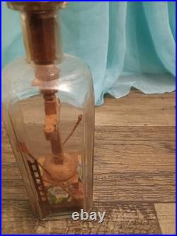 Antique Religious Valentine Diorama Bottle Folk Art Monastery Christ 1800s-1900s