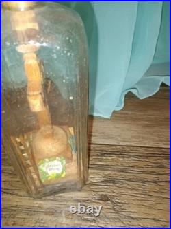 Antique Religious Valentine Diorama Bottle Folk Art Monastery Christ 1800s-1900s