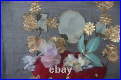 Antique Religious Victorian Wedding bridal dome globe with inside decoration