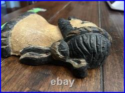 Antique Religious Wood Sculpture