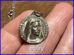 Antique Religious medal Virgin of Revelation  seer tried killin Pius XII