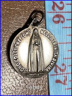 Antique Religious medal Virgin of Revelation  seer tried killin Pius XII