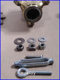 Antique Religous Gold Brass Gothic Church Altar Candlestick Holder USED