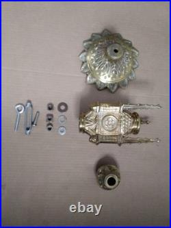 Antique Religous Gold Brass Gothic Church Altar Candlestick Holder USED