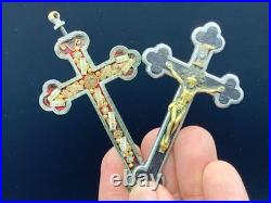 Antique? Reliquary 10 Saints Relics Religious Pectoral Crucifix Cross Pendant