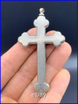 Antique? Reliquary 10 Saints Relics Religious Pectoral Crucifix Cross Pendant