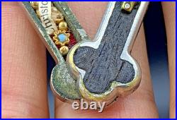 Antique? Reliquary 10 Saints Relics Religious Pectoral Crucifix Cross Pendant