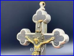 Antique? Reliquary 10 Saints Relics Religious Pectoral Crucifix Cross Pendant