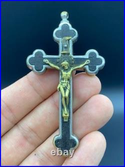 Antique? Reliquary 10 Saints Relics Religious Pectoral Crucifix Cross Pendant