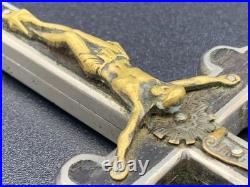 Antique? Reliquary 10 Saints Relics Religious Pectoral Crucifix Cross Pendant