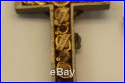 Antique Reliquary Crucifix Saints Relics Jeweled Holy Cross Catholic Religious