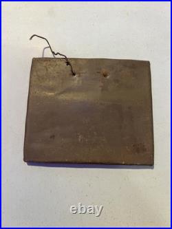 Antique Reverse Glass Scallop Glass Jesus Saves Religious Advertising