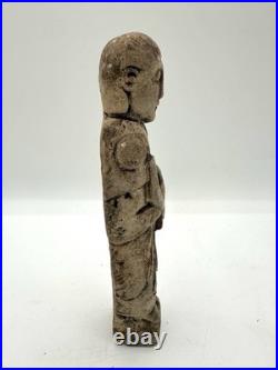 Antique Romanesque Medieval Stone Carved Religious Figure