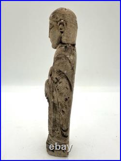 Antique Romanesque Medieval Stone Carved Religious Figure