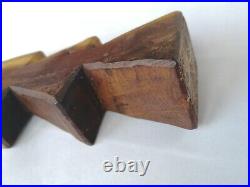 Antique Romanian old religious holy bread wood seal Prosphora stamp traditional