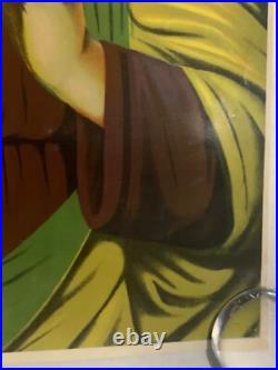 Antique ST. JOSEPH Sacred Heart Of Jesus Lithograph Poster Print 16 x 20