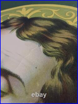 Antique ST. JOSEPH Sacred Heart Of Jesus Lithograph Poster Print 16 x 20