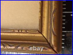 Antique Sacred Heart of Jesus Hand-Colored Engraving Framed 19th Century Gauche