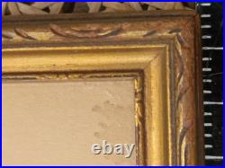 Antique Sacred Heart of Jesus Hand-Colored Engraving Framed 19th Century Gauche