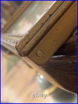 Antique Sacred Heart of Jesus Hand-Colored Engraving Framed 19th Century Gauche