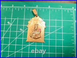 Antique Saint Barbara Medallion Pendant Virgin Mary, Madonna Stunning Piece Antique Saint Barbara Medallion Pendant Virgin Mary, Madonna Stunning Piece